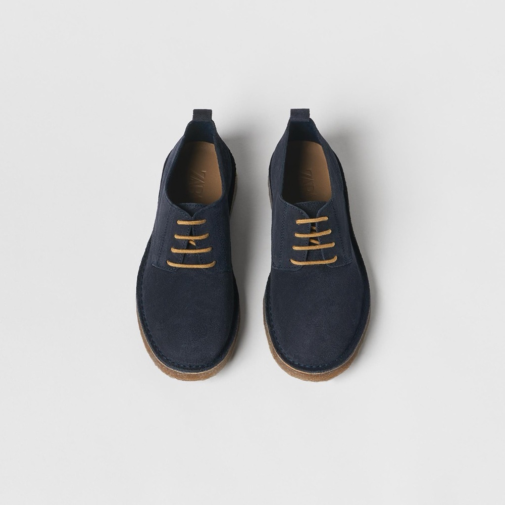 Boys Zara suede laces up shoes